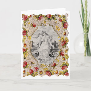 TAGESKARTE viktorianisch VALENTINE Feiertagskarte