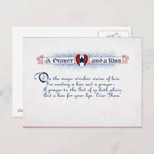 TAGESKARTE Vintag VALENTINE Feiertagspostkarte (Vorne/Hinten)