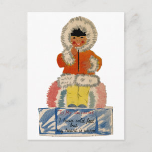 TAGESKARTE Vintag VALENTINE Feiertagspostkarte