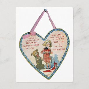 TAGESKARTE Vintag VALENTINE Feiertagspostkarte