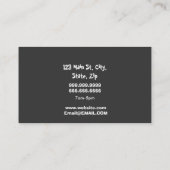 Tageskarte Visitenkarte (Rückseite)