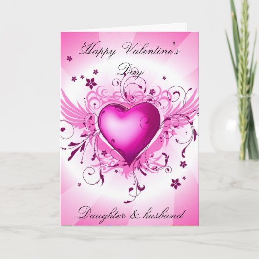 Tageskarte von Tochter und Ehemann Feiertagskarte (Vorderseite)