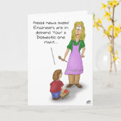 Tageskarten für lustige Mütter: Ingenieur Karte (Gelbe Blume)