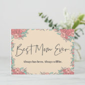 Tageskarten für Mütter Botanisches Niedlich Feiertagskarte (Stehend Vorderseite)