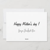 Tageskarten für Mütter Botanisches Niedlich Feiertagskarte (Rückseite)