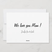 Tageskarten für Mütter Zitat Feiertagskarte (Rückseite)