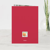 Tageskarten für rote Mütter auf schwarzen Rose Dankeskarte (Rückseite)