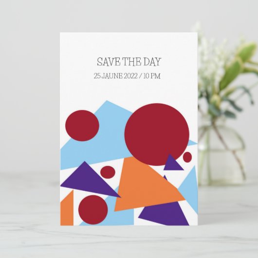 Tageskarten gerettet save the date (Stehend Vorderseite)