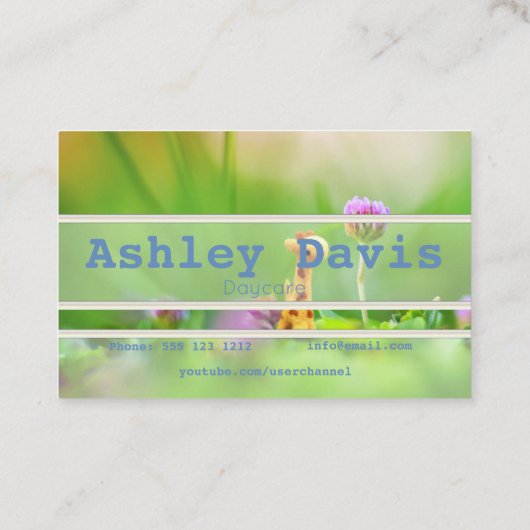 Tageskarten Visitenkarte (Rückseite)