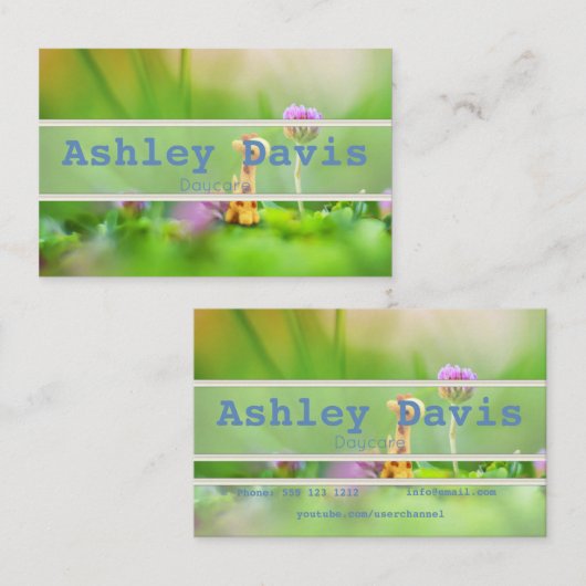 Tageskarten Visitenkarte (Vorne/Hinten)