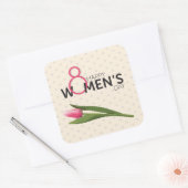 Tageskleber für Frauen Quadratischer Aufkleber (Umschlag)