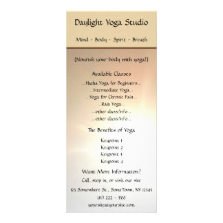 Tageslicht-Yoga-Studio-Gestell-Karte Werbekarte