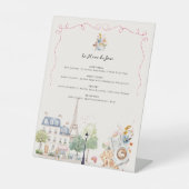 Tagesmenü | Pariser Café Aquarell Sockelschild (Vorderseite)