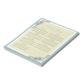 Tagesmenüplaner für Sonnenblumen Notizblock (Rotiert)