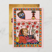 TAGESMONOGRAMM DER ETERNAL LIEBE VALENTINE FEIERTAGSPOSTKARTE (Vorne/Hinten)