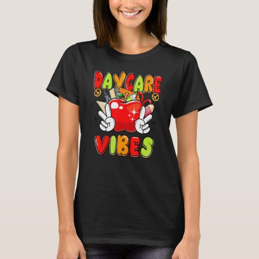 Tagesmutter Mädchen Kinder Zurück zur Schule T-Shirt (Vorderseite)
