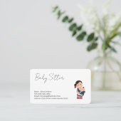 Tagesmutter oder Babysitter Visitenkarte (Stehend Vorderseite)