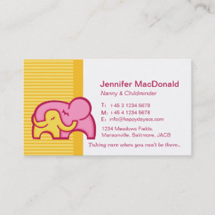 Tagesmutterbaby-Modell-/-betreuer-Visitenkarten Visitenkarte