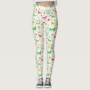 TagesParty-buntes Muster Pferdelaufensderby Leggings