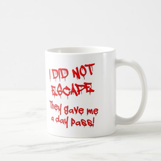 Tagespass Lustiger Becher Kaffeetasse (Rechts)
