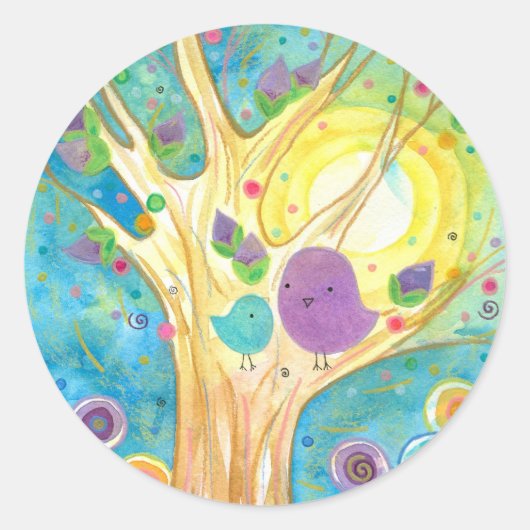 Tagespause Runder Aufkleber (Vorderseite)