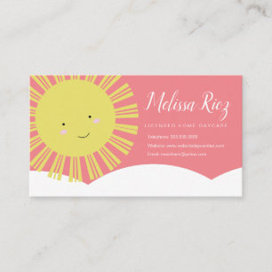 Tagespflege Kinderbabysitter Sonne Rosa Visitenkarte