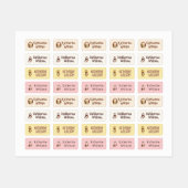 Tagespflege/Schulkleidung für kundenspezifisches S Etiketten (Blatt)