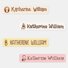 Tagespflege/Süße Tier nach Maß wasserdicht Etiketten