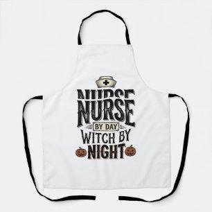 Tagespflegekraft, Hexe bei Nacht Halloween-Shirt-D Schürze