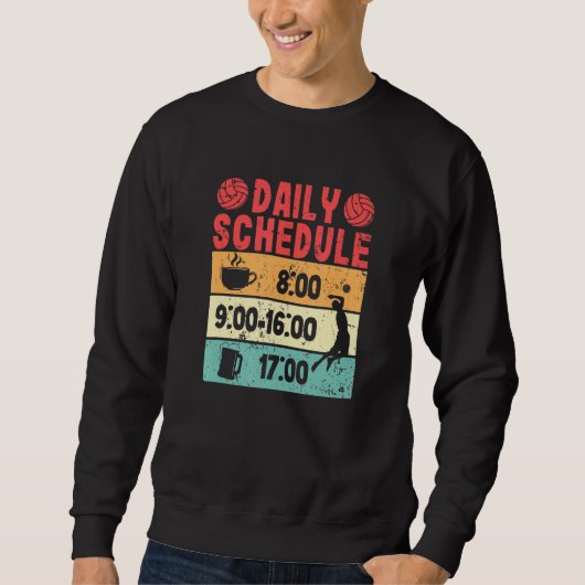 Tagesplan Beach Volleyball Team Coach Sweatshirt (Vorderseite)