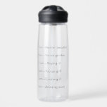 Tagesplan für Trinkwasser Motivierend gekennzeichn Trinkflasche<br><div class="desc">Eine weitere kühne Flasche von JessicaAmber! Diese klare Wasserflasche enthält schwarzen Sans Serif Text mit Etiketten für die Tageszeiten von 7.00 Uhr bis 17.00 Uhr. Jede Zeile hat einen bequemen und lustigen Slogan, um Sie zu motivieren, wenn Sie einen Drink Pause. Passen Sie den Text mit Phrasen an, die Sie...</div>
