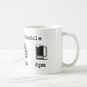 Tagesplan-Tasse - Kaffee, 2 Räder & Bier Kaffeetasse