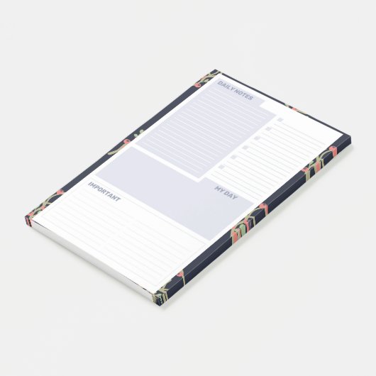 Tagesplanentwurf Post-it Klebezettel (angewinkelt)