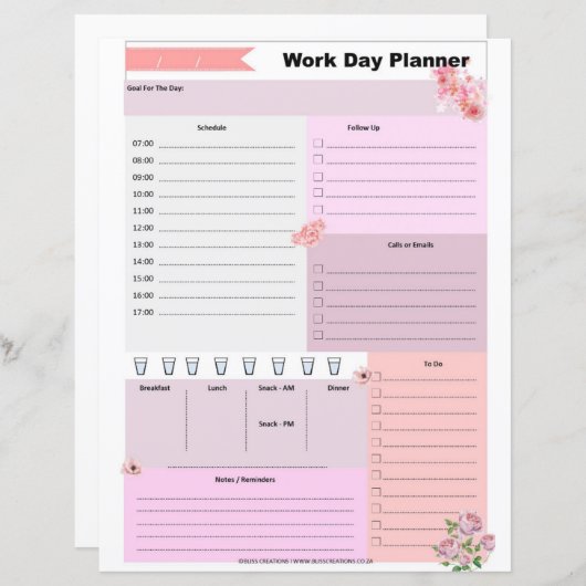 Tagesplaner (Vorne/Hinten)