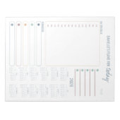 Tagesplaner 2026 Kalenderhinweise und Liste zu ers Notizblock (Vorderseite)