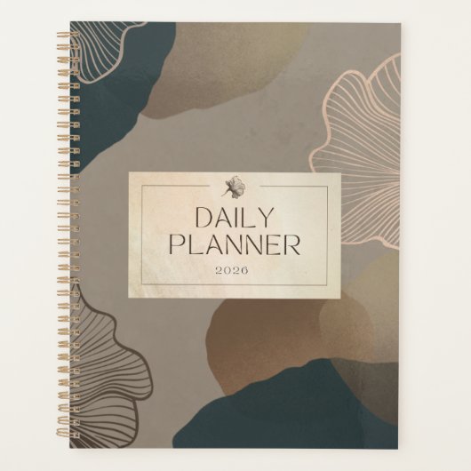 Tagesplaner 2026 – Minimal Beige Ästhetik Journal Planer (Vorderseite)