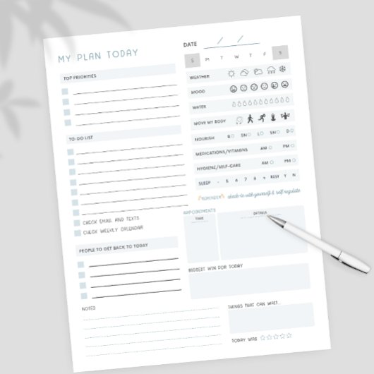 Tagesplaner ADHD Neurodivergent Notizblock