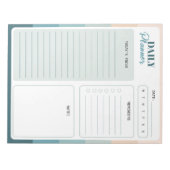 Tagesplaner Coastal Stripes Notizblock (Vorderseite)