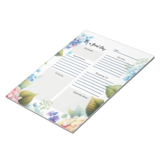 Tagesplaner Elegant Blumengestelle Notizblock (angewinkelt)