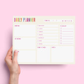 Tagesplaner Farbiger Text Notepad Notizblock