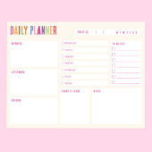 Tagesplaner Farbiger Text Notepad Notizblock