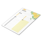 Tagesplaner für Sonnenblumen Notizblock (angewinkelt)