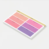 Tagesplaner in Rosa- und Lilatönen Post-it Klebezettel (angewinkelt)