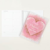 Tagesplaner mit rosa verblasstem Herzdesign HAMbWG Planer (Anzeige)
