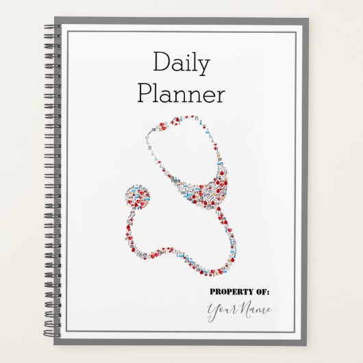 Tagesplaner mit Stethoscope Theme - HAMbWG Planer (Vorderseite)