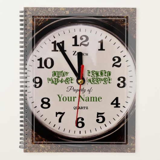 Tagesplaner mit Uhr Design - HAMbWG Planer (Vorderseite)