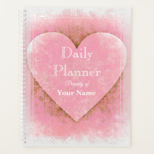 Tagesplaner mit verblassendem rosa Herzdesign HAMb Planer