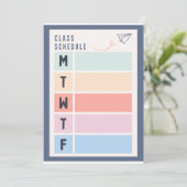 Tagesplaner Montag bis Freitag Einladung (Stehend Vorderseite)