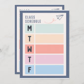 Tagesplaner Montag bis Freitag Einladung (Vorne/Hinten)