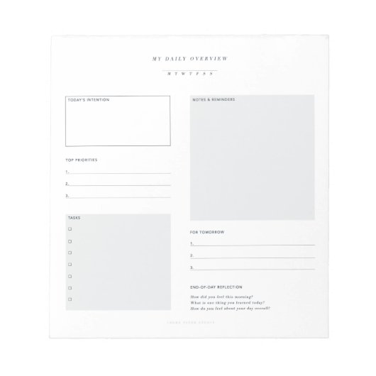 TAGESPLANER NOTEPAD NOTIZBLOCK (Vorderseite)